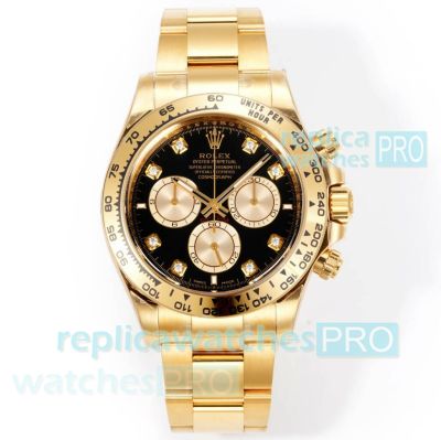 ARF 1:1 Clone Yellow Gold Rolex 4131 Cosmo Daytona with Black Dial Watch 